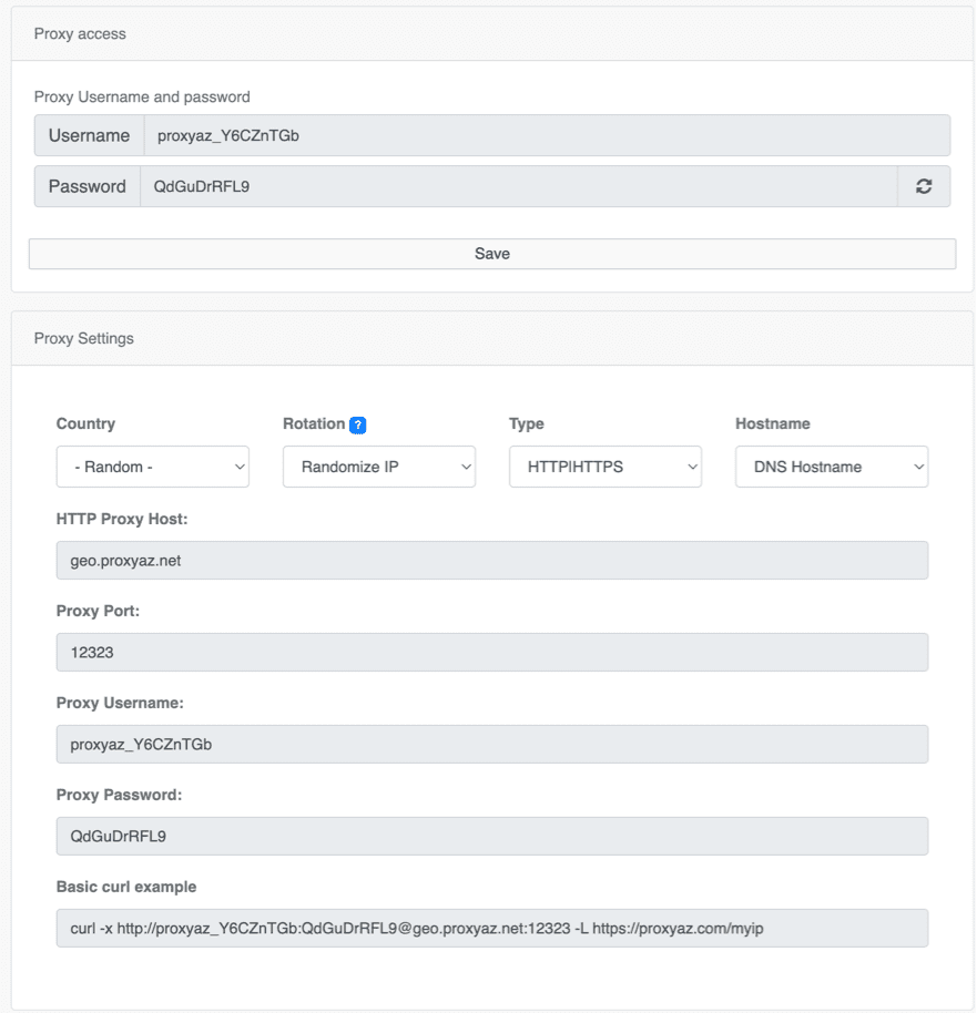 Premium Residential proxy manager