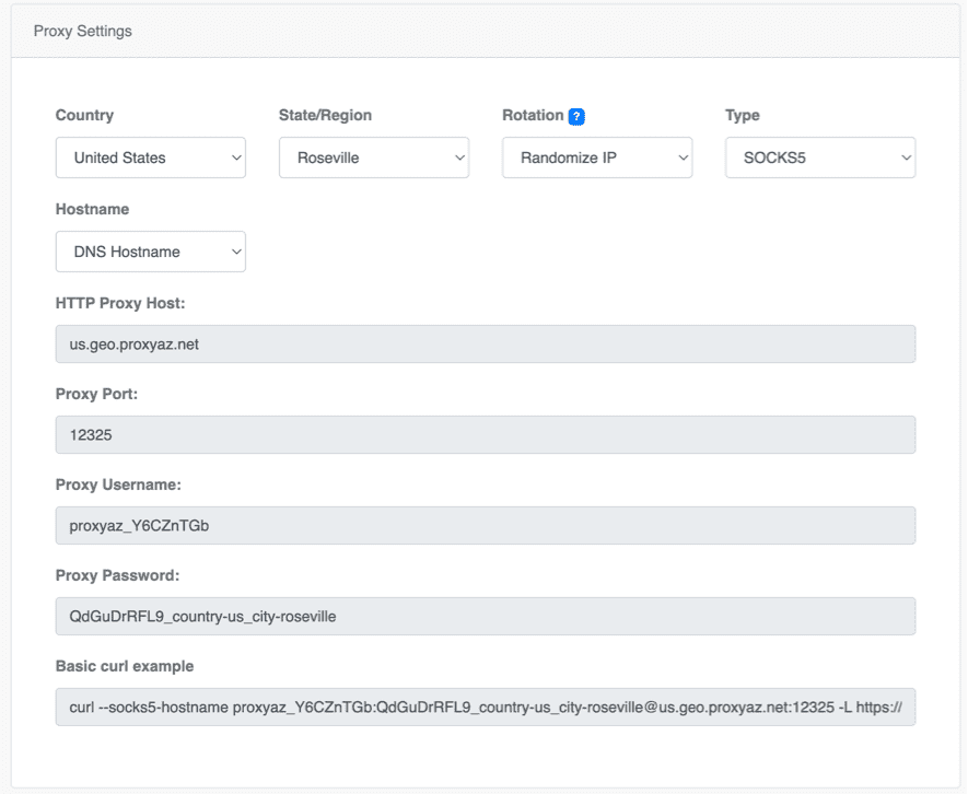 Premium Residential proxy manager