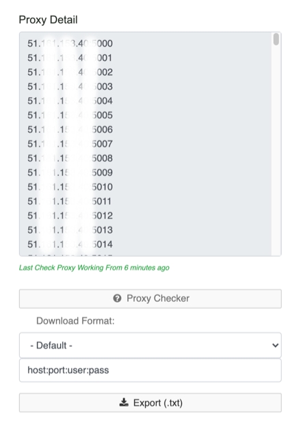 Package 6 proxy manager